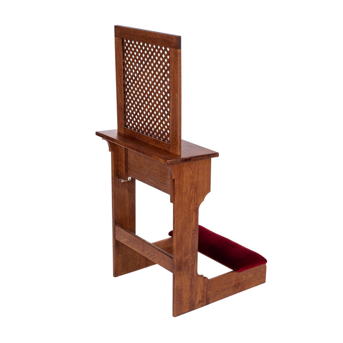 Kneeler and confessional, oak