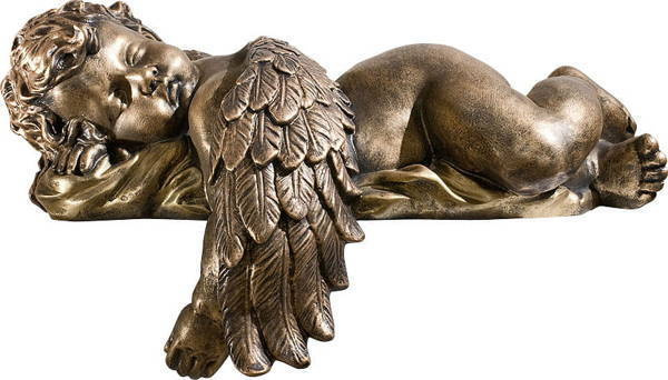 Spiaci anjel so spustenými krídlami (vpravo) - figúrka (43 cm)