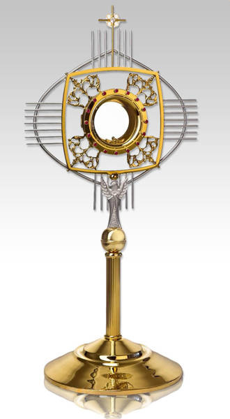 Monstrance with Angel motif with a height of 50 cm