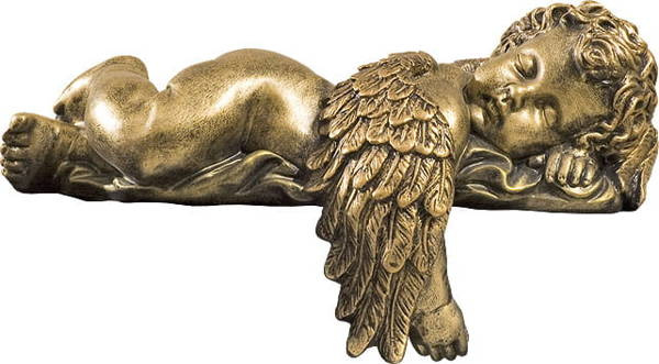 Spiaci anjel so spusteným krídlom (vľavo) - figúrka (43 cm)