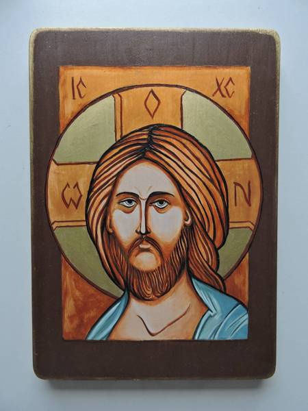 Christ handwritten icon 17 x 24 cm