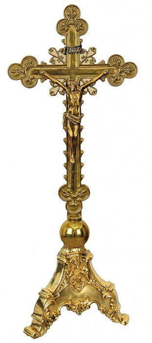 Altar cross brass high. 67cm