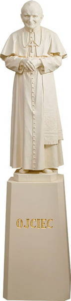 Statue of the Holy Father. John Paul II on a pedestal - Figure (195 cm)