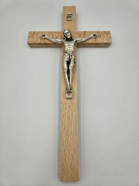 Standing wooden cross 17cm