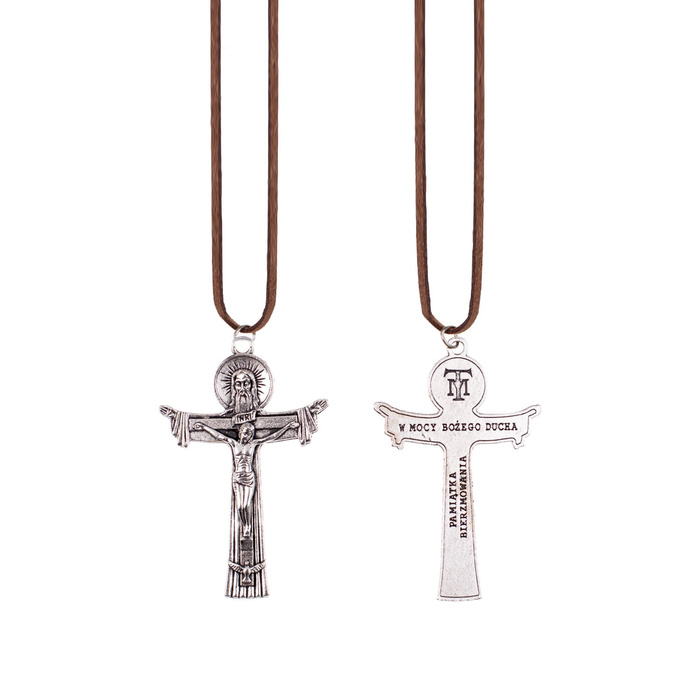 Necklace - cross - Holy Trinity 6cm - Confirmation souvenir