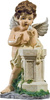 Angel standing by a column with a dove on his hand - figure (52 cm)