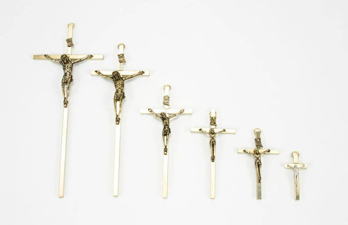 Brass cross 8 cm