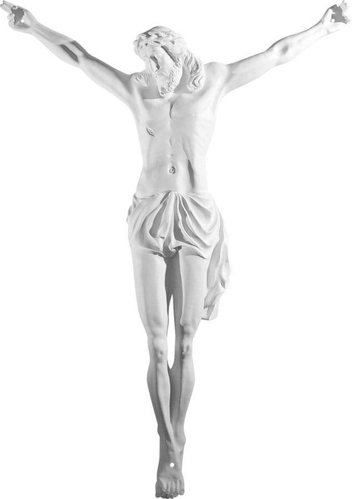 Body of Christ on the cross (111 cm from head to feet) - Figure (125 cm)
