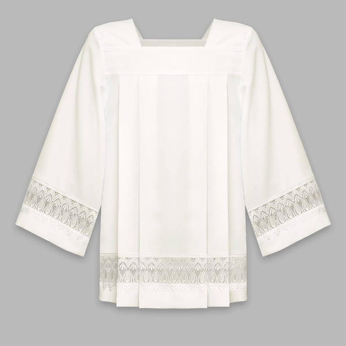 Ecru communion with guipure 10 cm wide