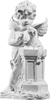 Angel standing by a column with a dove on his hand - figure (52 cm)