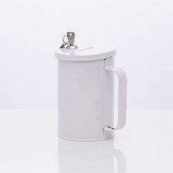 Tin, piggy bank - white wys. 15cm