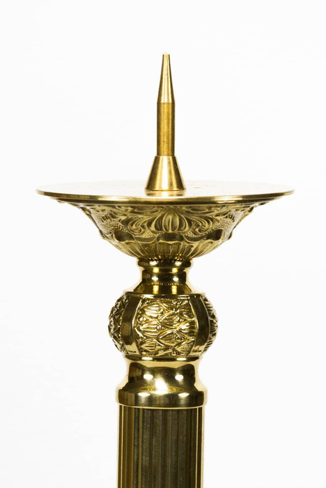 Brass candlestick H. 60cm