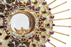 Large monstrance decorated with stones with a height of 60 cm