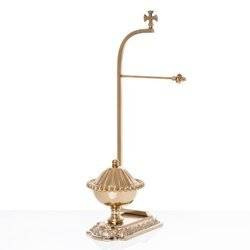 Lavabo with napkin holder brass high. 33cm