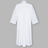 Liturgical robe with stand-up collar and front zipper 