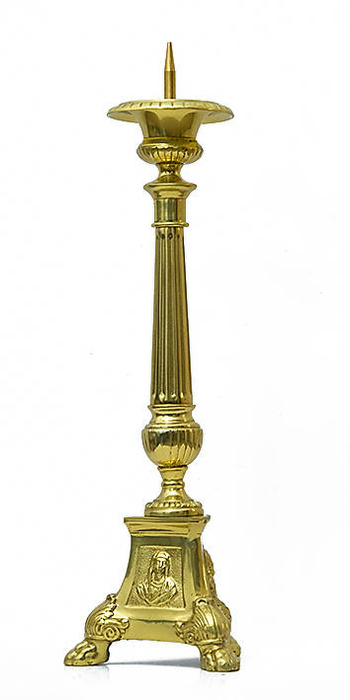 Brass candlestick H. 37cm