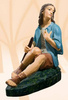 Shepherd with flute sitting - Nativity scene figure (71 cm)