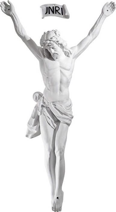 Body of Christ on the cross (65 cm from head to feet) - Figure (80 cm)