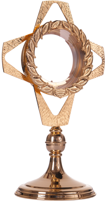 Gold-plated monstrance with large luna 73 cm high