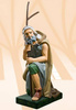 Kneeling shepherd with a stick - Nativity scene figure (120 cm)