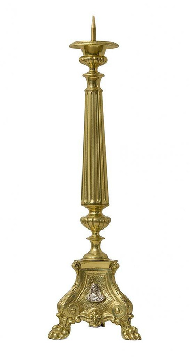 Brass candlestick H. 50cm