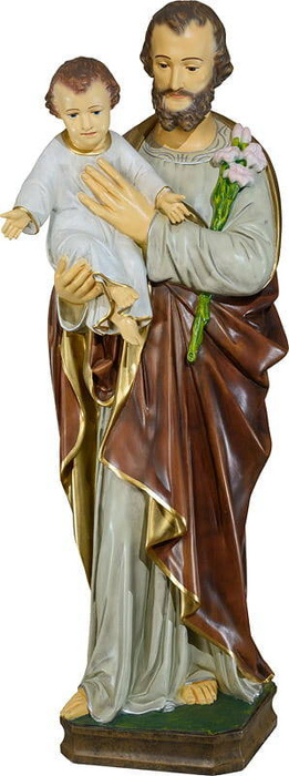 St. Joseph the Protector (with child and lily) - Figure (102 cm)