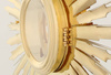 Monstrance large luna brass gilded 80 cm high