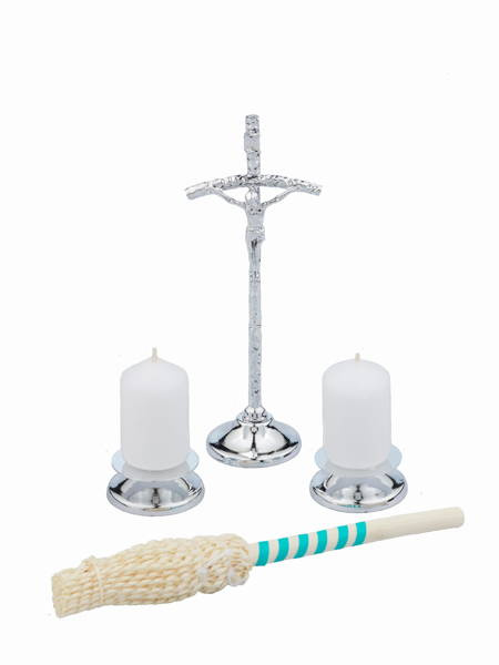 Christmas carol set silver cross dropper